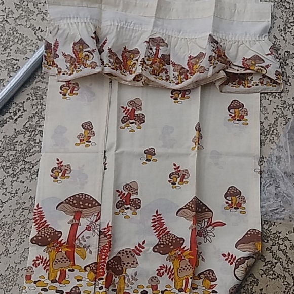 Vintage Other - Vintage mushrooms curtains NEVER USED